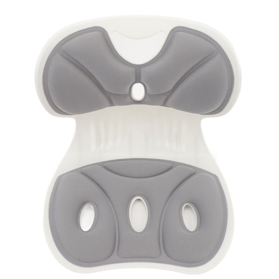 Riousery Back and Lumbar Support Breathable Fabric Petal Shaped Office Chair Seating Cushion, Ergonomic Posture Corrector, Gray