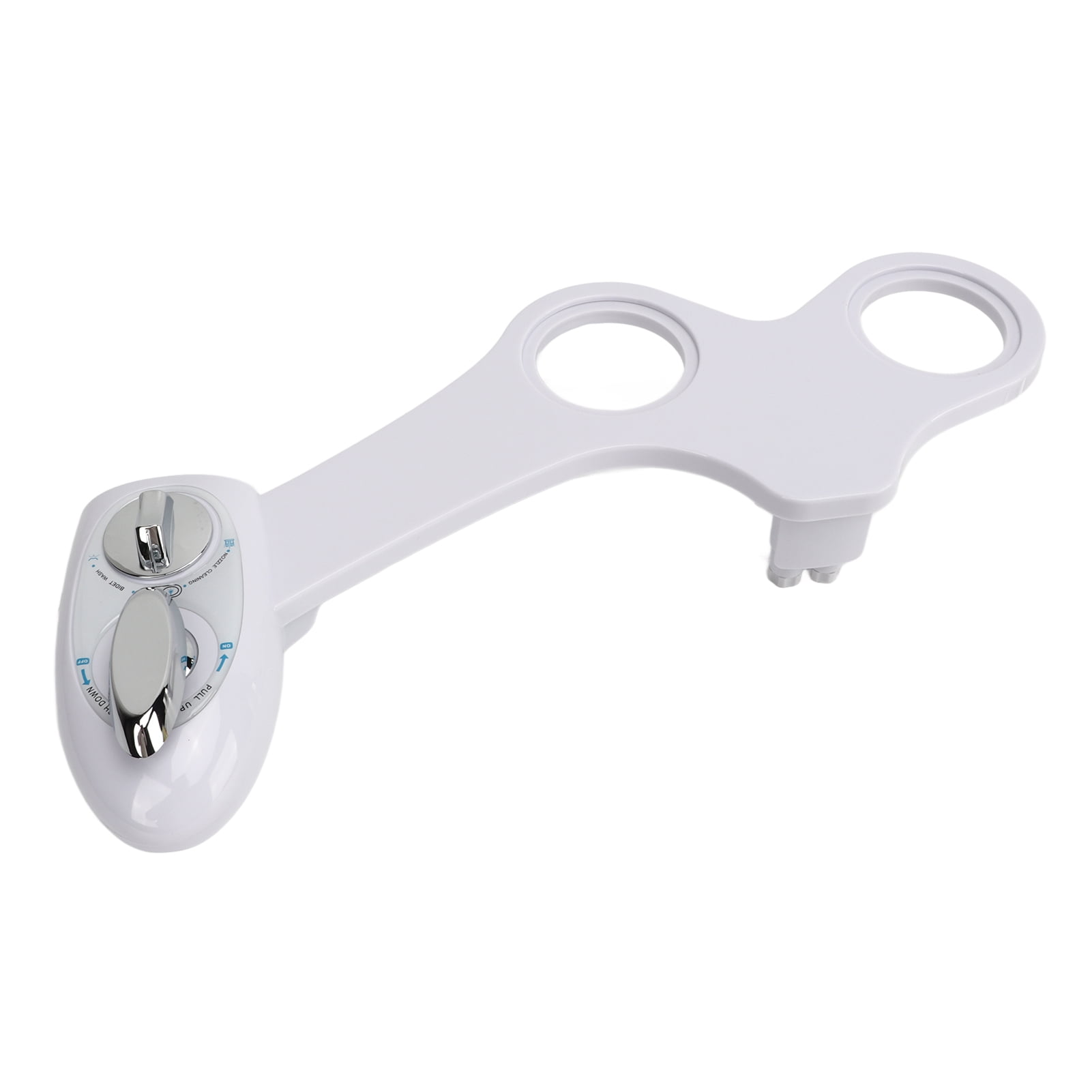 Riousery Bathroom Dual Nozzle Cold Water Spray Adjustable Bidet Toilet Attachment with Hose, White (18.5 inches / 47 cm)