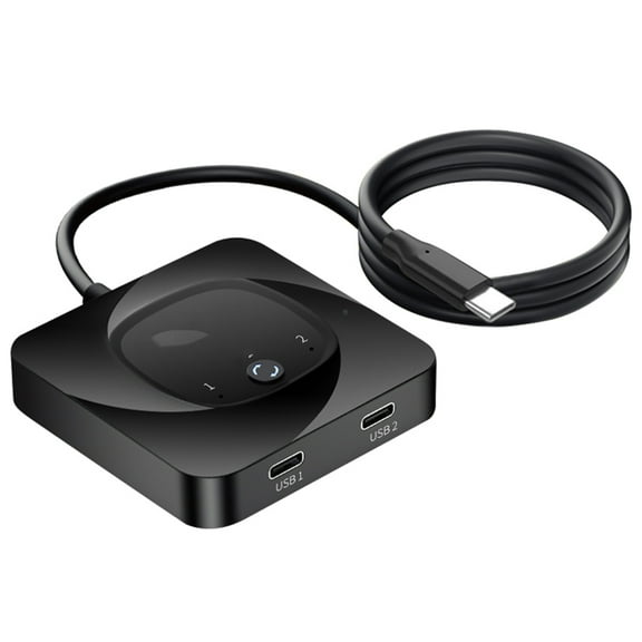 Riousery Bidirectional USB-C Switcher 2 Computers KVM Switch 8K@60Hz Support 10Gbps Data Transfer PD 100W Charging Connect Tablet Phone Screen (5.59 inches / 14.2 cm)