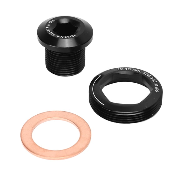 Riousery Bike Crankset Bolt Aluminum Alloy M15 M26 Hex Crank Arm Fixing Bolt for Maintenance (11.00 inches / 27.9 cm)
