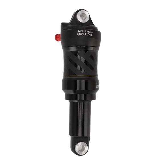 Riousery Bike Rear Shock Aluminum Alloy 165mm / 6.5 in Lightweight Air Pressure Rear Suspension Shock Absorber for Mountain Downhill Bikes Golden