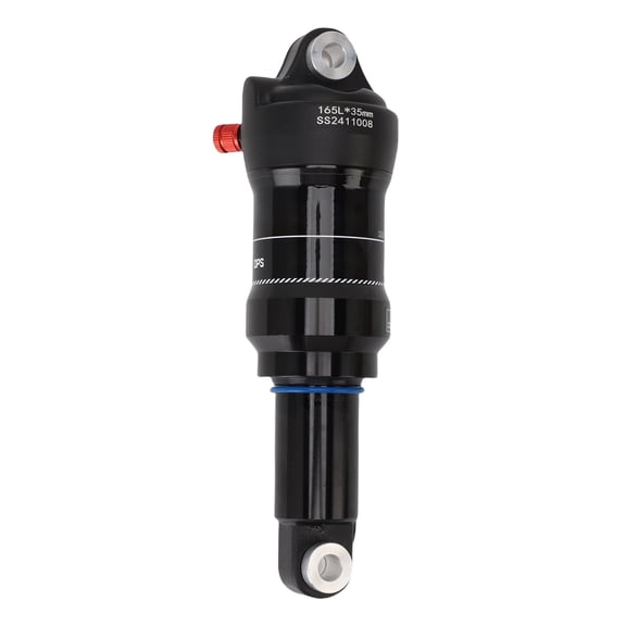 Riousery Bike Rear Shock Aluminum Alloy 165mm / 6.5 in Lightweight Air Pressure Rear Suspension Shock Absorber for Mountain Downhill Bikes White