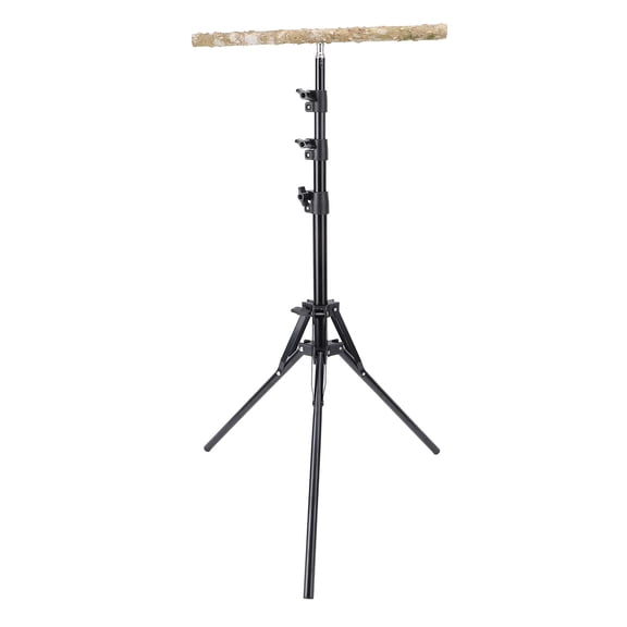 Riousery Bird Training Perch Stand Sturdy 61.81in / 157cm Multifunction Pepper Wood Parrot Perch Stand for Outdoor Activity and Interactive Playtime