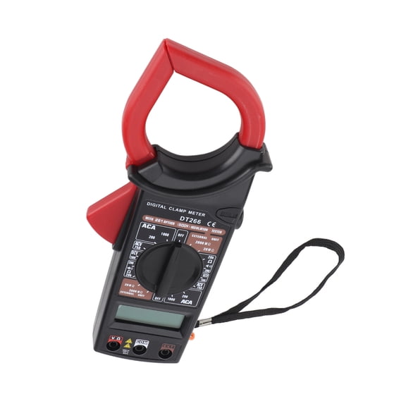 Riousery Black Digital Clamp Meter Multifunctional AC DC Voltmeter Smart Current Tester Multimeter NCV Measurement Tool for Home Commercial Auto