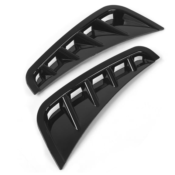 Riousery Black Front Bumper Canard Car Spoiler Wing Splitter Fins Replacement for Benz C Class W205 AMG Line 2019+ Automotive Exterior Accessories 2 Pack