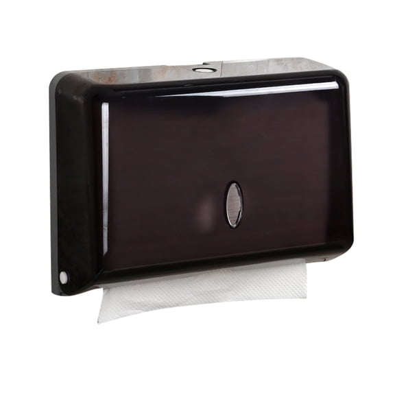 Riousery Black Wall Mount Paper Towel Dispenser, Z Fold ABS Durable Hand Towel Holder for Office, Mall and Medical Facilities, Black (10.6 x 8.1 x 4.1 inches / 27 x 20.5 x 10.4 cm)