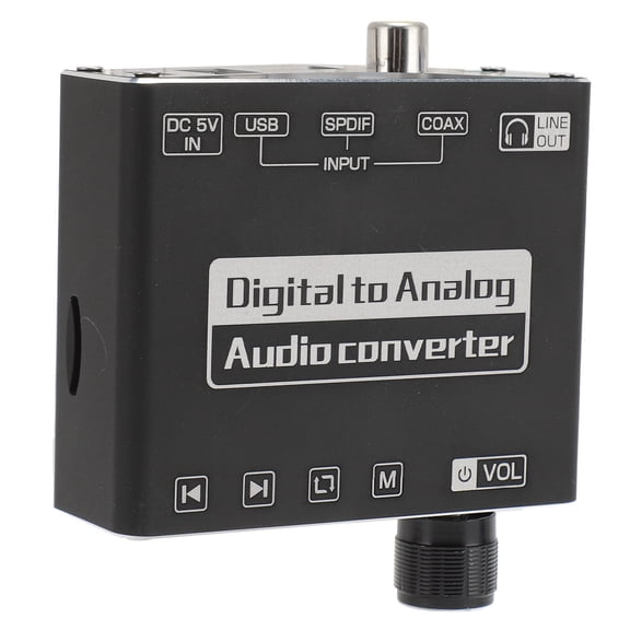 Riousery Bluetooth 5.1 Digital to Analog Sound Converter, Optical Coaxial to RCA 3.5mm Audio Adapter Receiver for Phone Tablet Computer TV Speaker (6.30 x 5.12 x 1.57 inches / 16.0 x 13.0 x 4.0 cm)