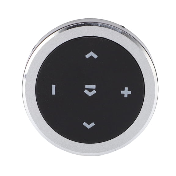 Riousery Bluetooth Media Button Steering Wheel Remote Control for Car Wireless Music Control Button, Aluminum Alloy ABS Construction, Universal Compatibility Android 4.4+, Black