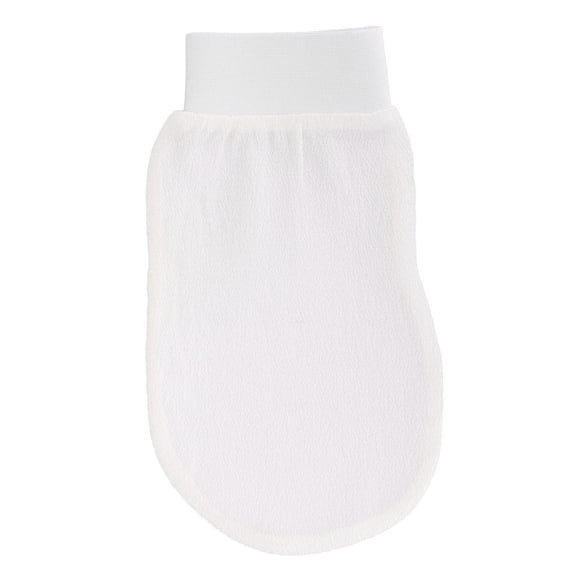 Riousery Body Exfoliating Glove Fiber White Removes Dead Skin Bath Deep Clean Skincare Kit Home Washcloth Reusable Scrub Soft Exfoliator (17.00 cm / 6.69 inches)