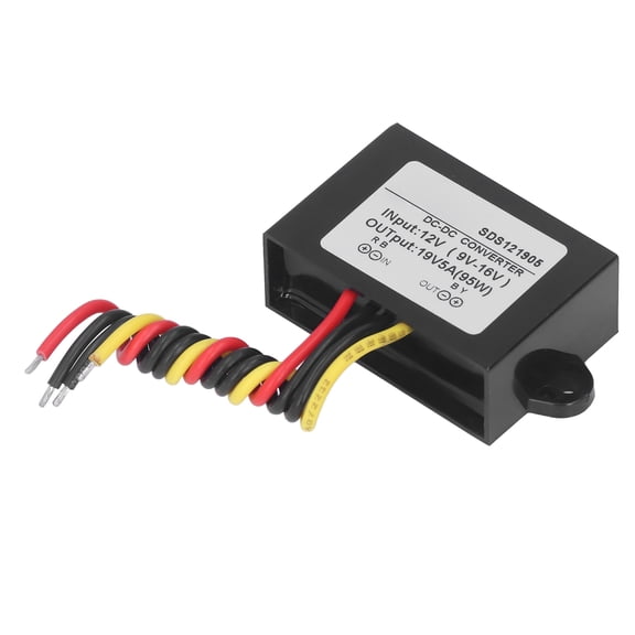 Riousery Boost Converter DC 12V to DC 19V Waterproof Step Up Adapter Accessory for Automotive Power Supply, High Efficiency 95W Voltage Regulator Module for Laptops (5.1 inches / 13 cm)