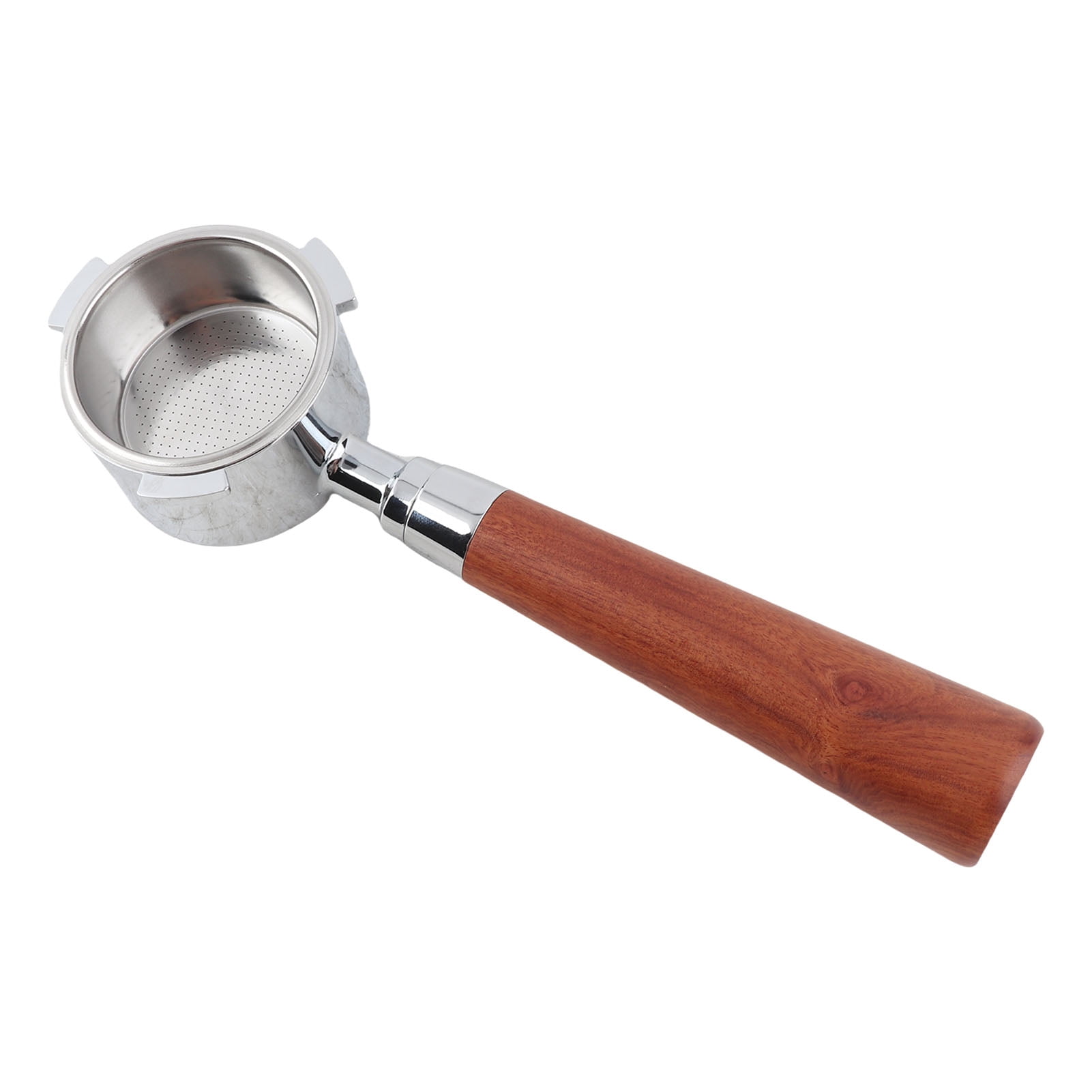 Riousery Bottomless Portafilter 51mm Naked Filter Handle Zinc Alloy Black Rosewood for DELONGHI ECP685 ECP680 Espresso Coffee Maker Parts (9.45 inches / 24 cm)