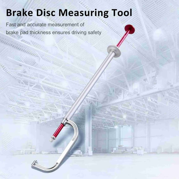 Riousery Brake Disc Measuring Tool Thickness Measuring Ruler Caliper 0 to 4.3 inches / 110mm Fast Accurate Detection Aluminum Alloy for Motorcycles Cars Commercial Vehicles Brake Pad Wear Test