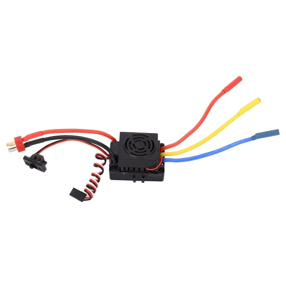 Riousery Brushless ESC for 1/10 RC Car 60A Electronic Speed Controller Noninductive Waterproof High Performance Speed Control Unit For Enthusiasts And Hobbyists