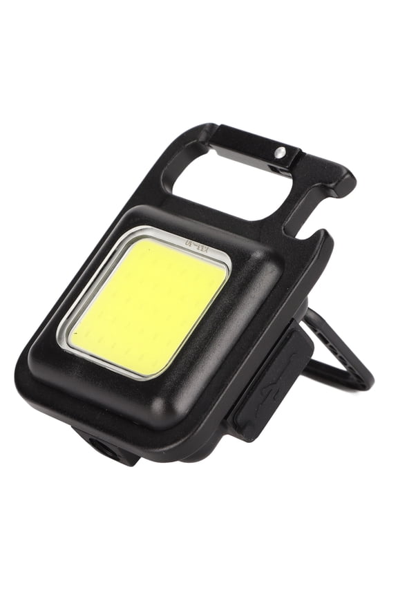 COB Small Flashlights Multifunctional Rechargeable Keychain Mini Flashlight, 800 Lumens LED Pocket Light for Outdoor Camping Fishing, 4 Light Modes, Black (3.94 inches / 10 cm)