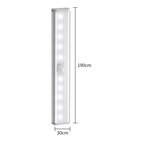 Riousery Under Cabinet Lights Wireless Motion Sensor Stick on 10 LED Light Strips for Pantry Closet Kitchen Bathroom Battery Operated Magnetic Cabinet Lighting with Auto On Off Function 3 Pack