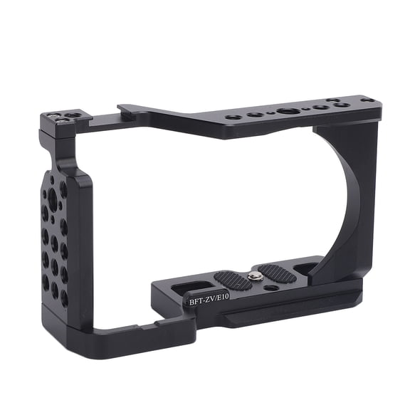 Riousery Camera Cage for ZV-E10 Aluminum Alloy Video Rig Expansion Frame with Cold Shoe Mount 1/4 3/8 Inch Screw Hole Stabilizer Kit 6.69 inches / 17 cm Length[cite: 1]