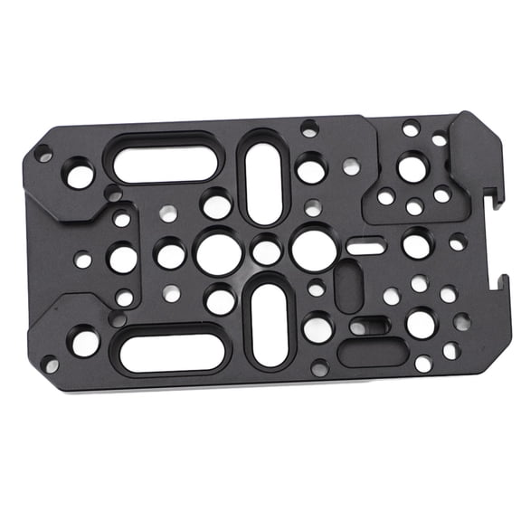 Riousery Camera Cheese Plate Aluminum Multipurpose Switching Plate Easy Plate with 1/4 and 3/8 Inch Threads Cold Shoe Mount for Tripod (5.12 inches / 13 cm)