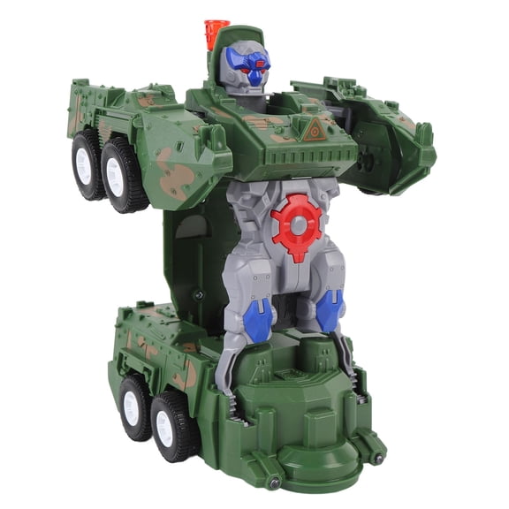 Riousery Camouflage Transforming Tank Toy with Cool Lights & Sound, One Button Automated Distortion Military Combat Truck Toy for Kids Girls Boys, 10.23 x 4.33 Inches / 26.0 x 11.0 cm