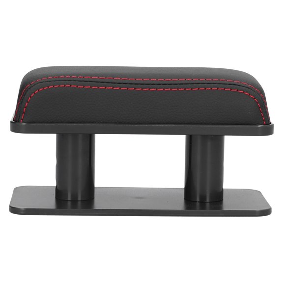 Riousery Car Adjustable Armrest Pad Left Elbow Support Bracket Anti-Fatigue Anti-Slip Auto Interior Console Modification Universal Fitment (Black Red Edge, 7.09 inches / 18.00 cm)