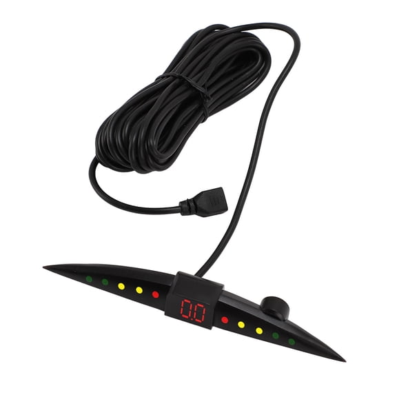 Riousery Car Reverse Backup Radar System with 4 Parking Sensors, LED Distance Display, Buzzer Beep Alarm Indicator for Safe Driving, Vehicle Collision Avoidance Warning Kit, Blue
