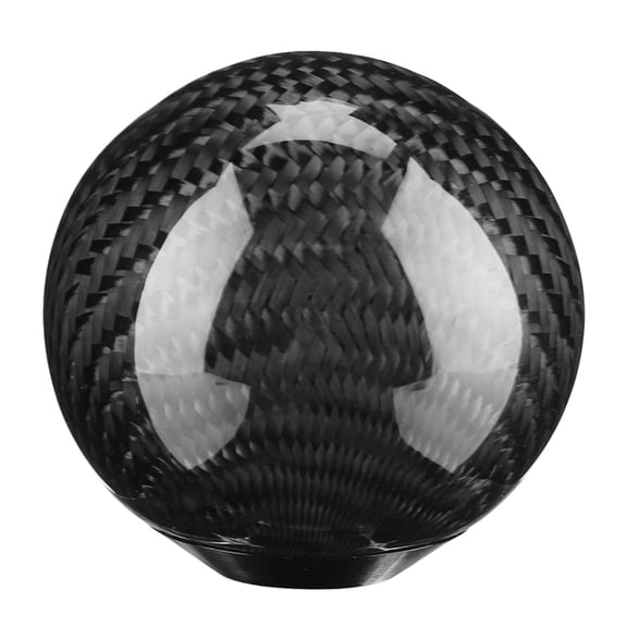 Riousery Car Universal Modification Carbon Fiber Manual Knob Gear Shift Head Shifter (Black) - High Sensitivity Auto Interior Replacement Accessory with 3 Adapters, 5.51 inches / 14 cm[cite: 1]