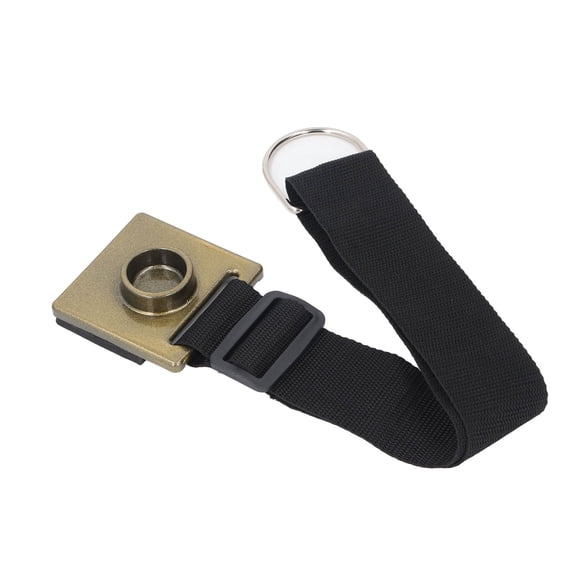 Riousery Cello Endpin Anchor Adjustable Length Metal D Ring Non Slip Endpin Stopper Antiskid Device Holder With Nylon Strap Professional Musical Instrument Replacement Parts Gold 3.54 in / 9.00 cm