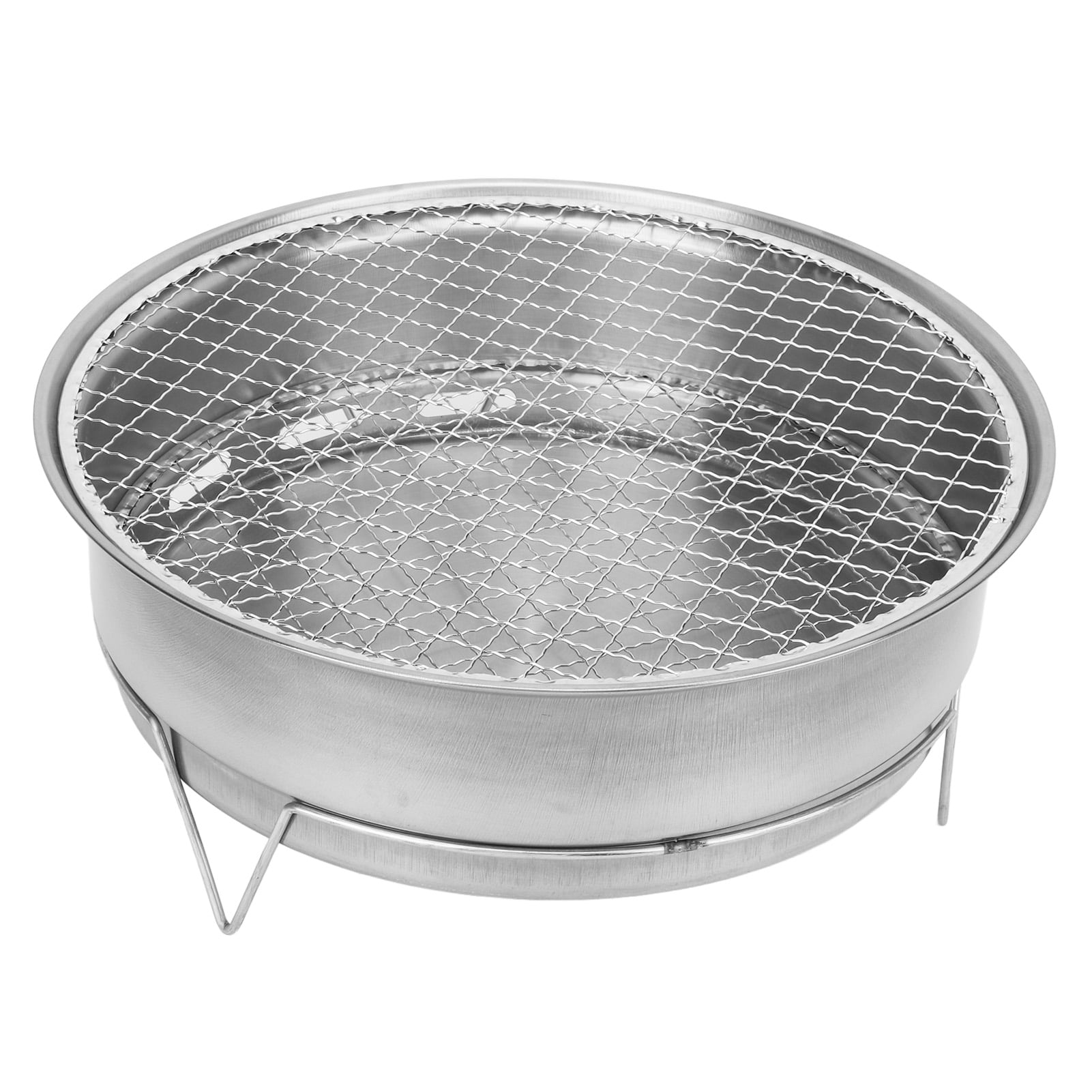 Riousery Charcoal Barbecue Grill Portable Multifunction BBQ Stove with Stone Baking Pan, 11.4 inches / 29 cm Black