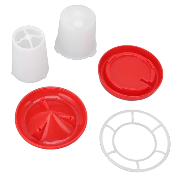 Riousery Chick Feeder and Waterer Kit Rotary Sleeve Design Automatic Poultry Combo 3.6x4.0 inches / 9.2x10.2 cm