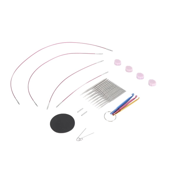 Riousery Circular Knitting Needle Set 2.2 to 4.5mm Interchangeable Stainless Steel Round Knitting Needle Kit for Beginners, 18 Pcs Needles, 4 Cables (16 in / 40.6 cm to 41 in / 104.1 cm)