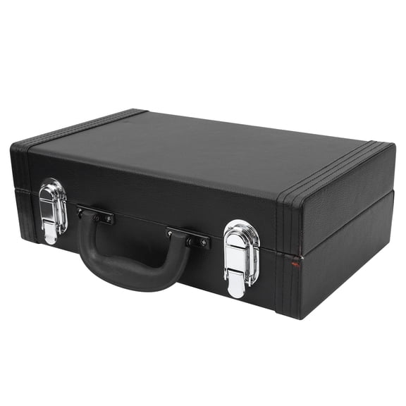 Riousery Clarinet Case Faux Leather Waterproof Hard Shell Musical Instrument Accessories IN-125, Black