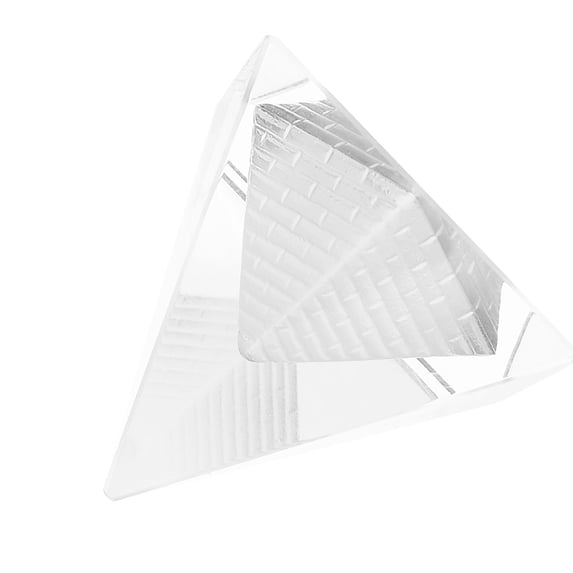 Riousery Clear Crystal Pyramid Quartz Stone Carving Figurine Home Decoration Furnishing Article Exquisite Paperweight Gift for Good Luck 1.57 inches / 40 mm