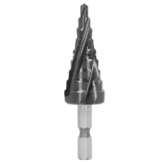 Riousery Cobalt Step Drill Bit, 4-20mm 9-Step Spiral Flute Hex Shank for Metal, Stainless Steel, Copper, Aluminum (4-20mm / 0.16-0.79 inches)