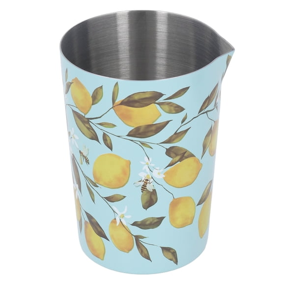 Riousery Cocktail Mixing Cup 304 Stainless Steel Rust Proof Vintage Print Bartending Cup for Bar Home - 5.12 inches / 13.0 cm Small Lemon S Type Edition Specially Designed for Expert Mixologists