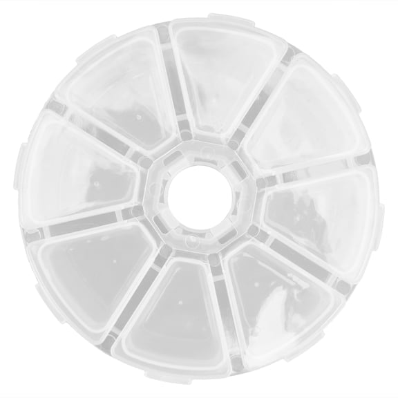 Riousery Compact Transparent Plastic MultiGrid Bead Storage Box for Jewelry Making Crafts 10.4x10.4x2.5cm Case