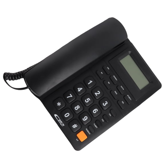 Riousery Corded Landline Phone Multifunction Caller ID Display Speed Dial Last Number Redial Desktop Telephone for Home Office Black