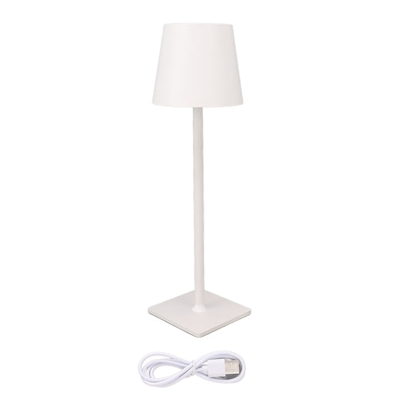 Riousery Cordless Table Lamp, Rechargeable LED Minimalist Table Light Touch Night Light with 4000mAh Battery for Camping, Coffee Table, Restaurant, 14.2 x 3.7 x 4.1 inches / 36 x 9.5 x 10.5 cm, White