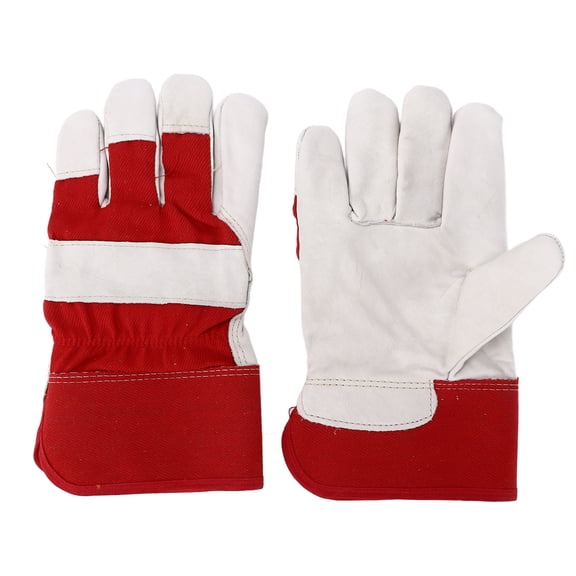 Riousery Cowhide Leather Winter Work Gloves Wear Resistant Nonslip Safety Work Gloves for Industrial Construction, Anti Cold Freezing Hand Protection PPE Thermal Gear, 1 Pair, Free Size