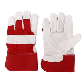 Riousery Cowhide Leather Winter Work Gloves Wear Resistant Nonslip Safety Work Gloves for Industrial Construction, Anti Cold Freezing Hand Protection PPE Thermal Gear, 1 Pair, Free Size