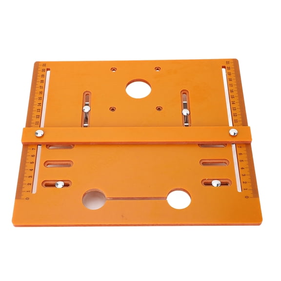 Riousery Cutting Machine Base Plate 11x9.8in (28x25cm) Heavy Duty 4 Inch Circular Saw Guide Rail Bottom Plate for Trimmer Cutter Woodworking Power Tool Accessories