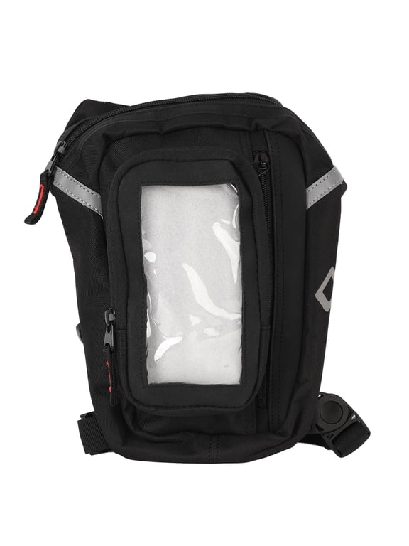 Cycling Drop Leg Bag Waterproof Waist Pack Thigh Pouch Detachable Touch Screen Phone Pocket for Motorcycle Bike Riding Travel Camping (10.24 inches / 26 cm)