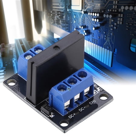 Riousery DC 12V 1-Channel High Level Trigger Solid State Relay Module 250VAC 2A Output with Fuse, 1.57 inches / 4 cm