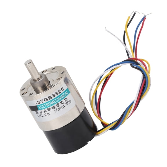 Riousery DC Brushless Motor 24V XD-37GB3525 Speed Reduction CW/CCW Mini Gear Motor 600 RPM