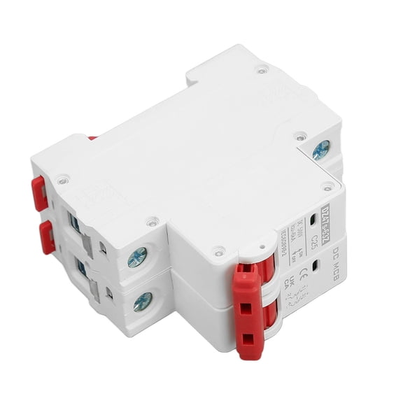 Riousery DC Circuit Breaker 2P Miniature Overload Protection Magnetic System PV Breaker 500V 25A for Solar Photovoltaic Electric Motorcycle (3.54 inches / 9 cm)