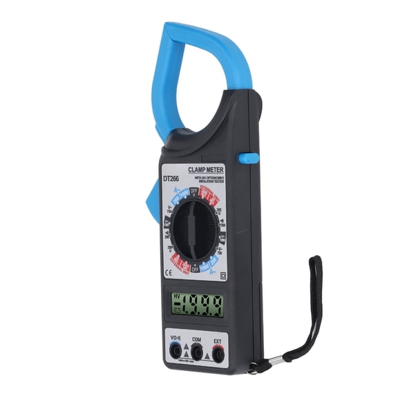 Riousery DT266 Digital Clamp Meter Multimeter 1999 Count AC DC Volt Tester, 2.36 inches / 6 cm Jaw