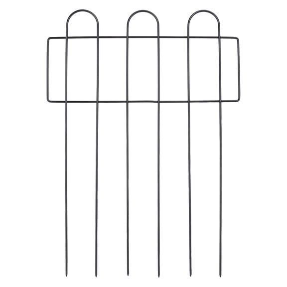 Riousery Decorative Garden Fence Iron Metal Wire Animal Barrier for Outdoor Flower Bed Edging 10 Pcs