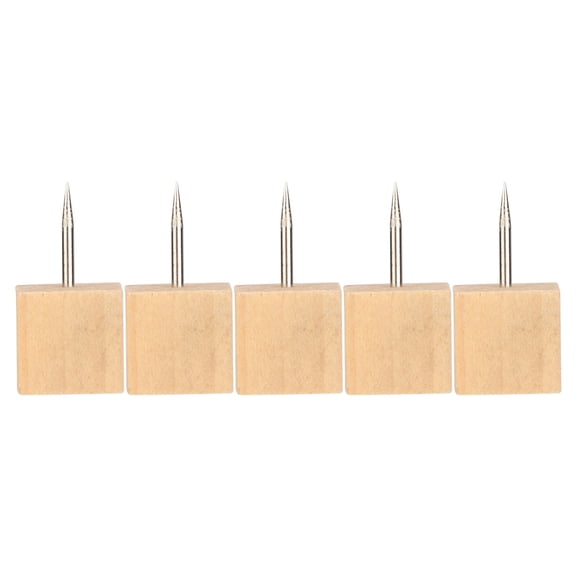 Riousery Decorative Square Wooden Push Pins 30 Count Natural Wood Thumb Tacks for Cork Boards Maps Photo Wall and Office Home DIY Projects Durable Practical Stationary Fasteners 7x5x3cm
