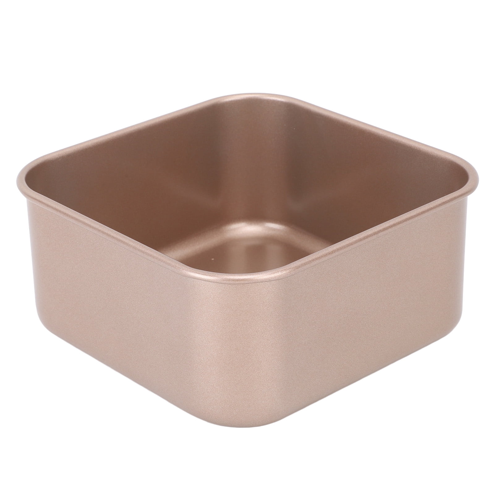Riousery Deep Square Baking Pan Non Stick Stackable Thickened Carbon Steel Baking Sheet for Cake Bread Barbecue Tray Oven Safe Gold 7.87 x 7.48 Inches Cookie Sheet Roasting Pan Heavy Duty