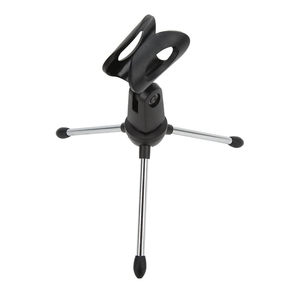 Riousery Desktop Microphone Stand Adjustable Table Tripod Holder with Mic Clip for Conference Live Broadcast