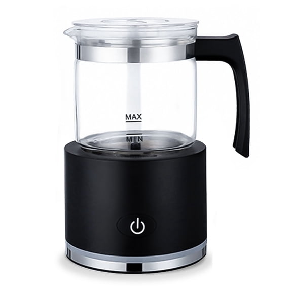 Riousery Detachable Electric Milk Frother and Steamer, 8.45oz / 250ml Hot Cold Foam Maker for Espresso, Brown Black, 600W Silent Operation 70dB, One Touch Control Kitchen Appliance [cite: 1, 6, 8]