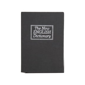 Riousery Dictionary Book Safe Box with Key Lock, Portable Secret Hidden Piggy Bank Money Saver for Cash Jewelry Storage, 4.5 x 3.1 x 1.8 Inches / 11.5 x 8 x 4.5 cm, Black